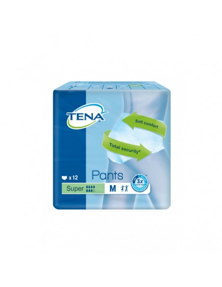 ABSORBENTE INCONTINENCIA ORINA LIGERA TENA PANTS SUPER TALLA MEDIA 12 U