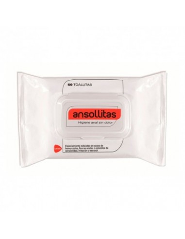 ANSOLLITAS TOALLITAS HIGIENE ANAL  50 TOALLITAS