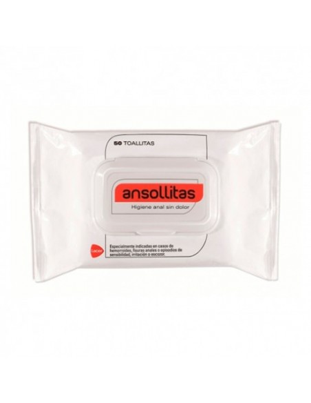 ANSOLLITAS TOALLITAS HIGIENE ANAL  50 TOALLITAS