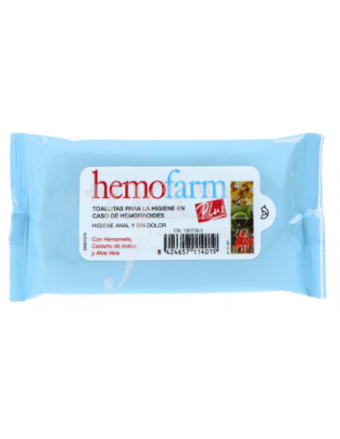 HEMOFARM PLUS TOALLITAS SOBRE 20 TOALLITAS