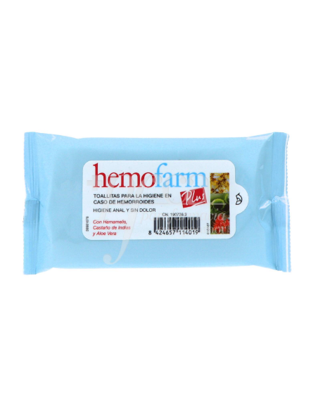 HEMOFARM PLUS TOALLITAS SOBRE 20 TOALLITAS