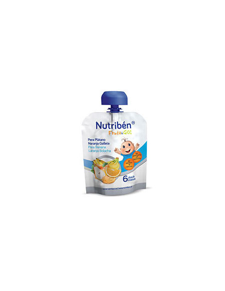 NUTRIBEN FRUTA & GO GALLETAS PERA PLÁTANO NARANJA 90 G