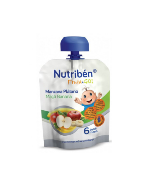 NUTRIBEN FRUTA  GO MANZANA PLATANO 90 G