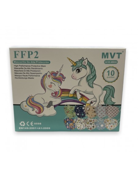 MASCARILLAS INFANTILES 10U FFP2 MVT NIÑO