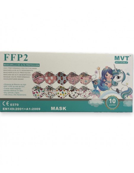 MASCARILLAS  FFP2 PEZ NIÑA 10 UNI