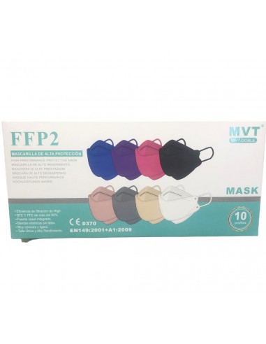 MASCARILLA FFP2 PEZ, COLORES VARIADOS 10 UNI