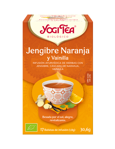 YOGI TEA JENGIBRE NARANJA VAINILLA
