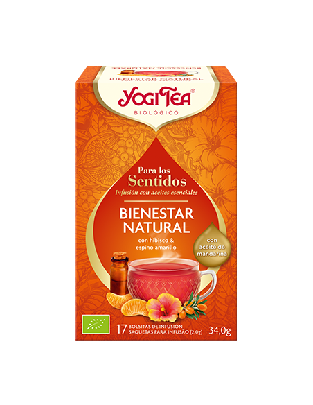 YOGI TEA PARA LOS SENTIDOS BIENESTAR NATURAL 20 BOLSITAS