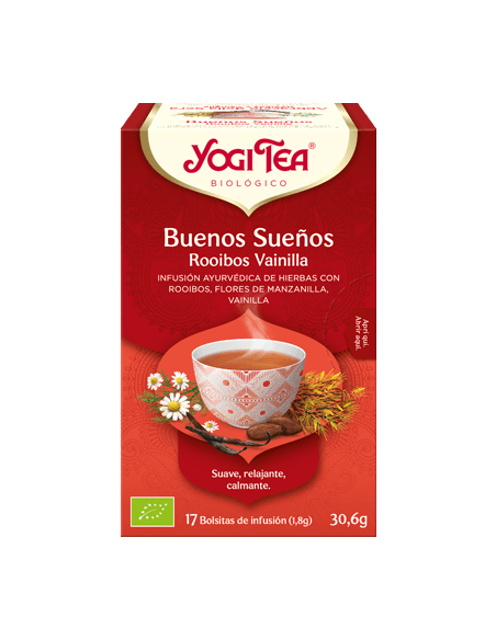 YOGI TEA BUENOS SUEÑOS ROOIBOS VAINILLA 17 BOLSITAS