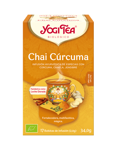 YOGITEA CHAI CÚRCUMA 17 BOLSITAS