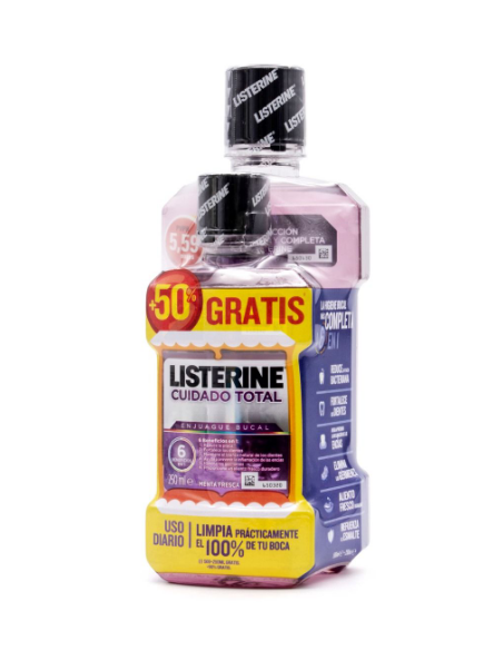 LISTERINE CUIDADO TOTAL 500+250ML