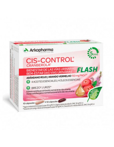 CRANBEROLA CISCONTROL FLASH ARÁNDANO AMERICANO 20 CÁPSULAS