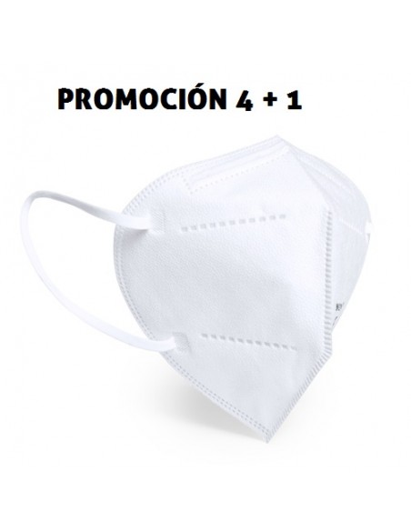 MASCARILLA FFP2 BLANCAS PACK 5 UNIDADES