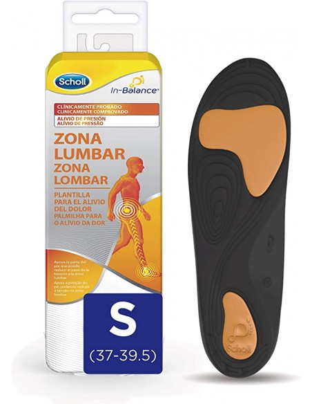 PLANTILLAS ZONA LUMBAR SCHOLL IN-BALANCE TALLA S 1 PAR