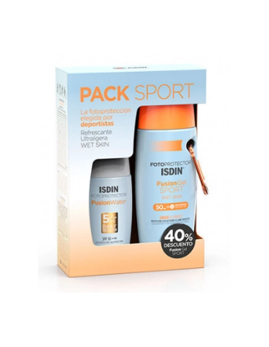 PACK SPORT FOTOPROTECTOR ISDIN FUSION SPF50+ GEL