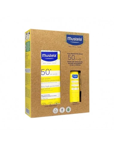 PACK MUSTELA CREMA SOLAR 50+100ML STICK 9ML