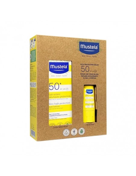 PACK MUSTELA CREMA SOLAR 50+100ML STICK 9ML