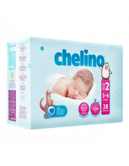 PAÑAL CHELINO FASHION & LOVE  INFANTIL T- 2 (3 - 6 KG) 28 PAÑALES