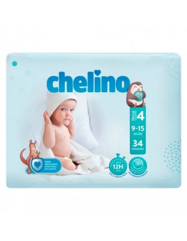 PAÑAL INFANTIL CHELINO FASHION & LOVE T- 4 (9 -...