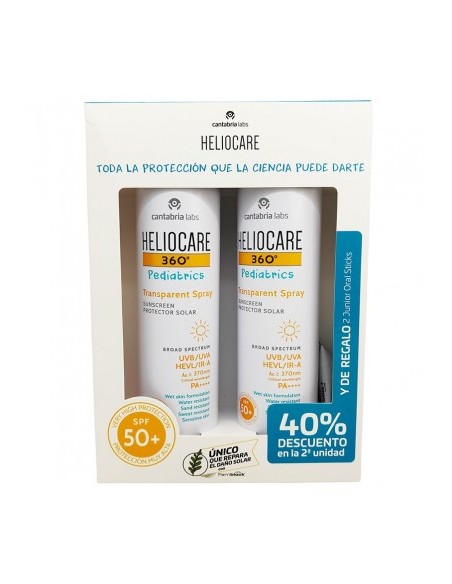 HELIOCARE PACK 360 PEDIATRICS SPRAY TRASPARENTE 200 ML 2DA UNIDAD 40%DTO