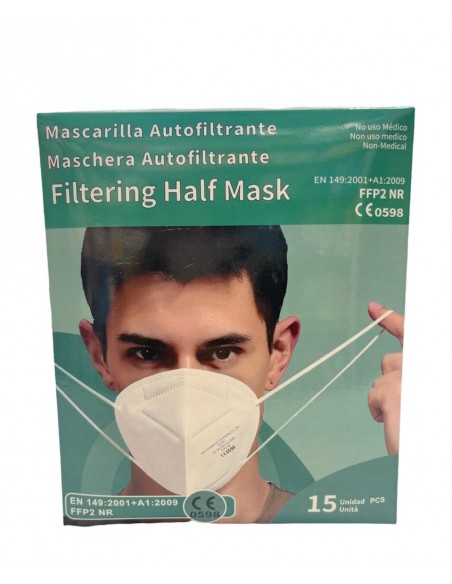 MASCARILLA FFP2 BLANCAS PACK 15UDS
