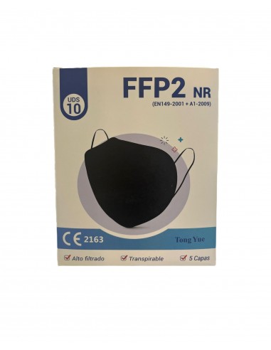 CAJA MASCARILLAS FFP2 TONG YUE  10 UNIDADES  NEGRA