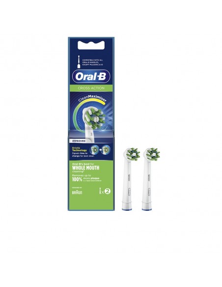 CEPILLO DENTAL ELECTRICO RECAMBIO ORAL-B CROSS ACTION 2 CABEZALES DE RECAMBIO