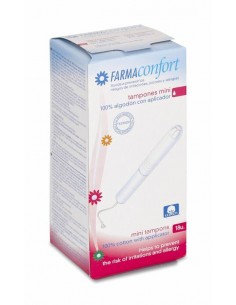 TAMPONES 100% ALGODÓN MINI 18 UNIDADES