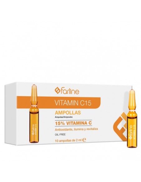 FARLINE AMPOLLAS FACIALES VITAMINA C 15% 10 AMPOLLAS 2 ML