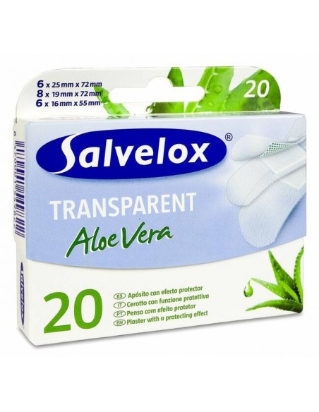 SALVELOX APOSITO ADHESIVO ALOE VERA TRANSPARENTE 20 APOSITOS