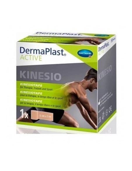 CINTA KINESIOLOGICA DERMAPLAST ACTIVE COLOR BEIGE 5 CM X 5 M 1 U