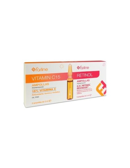 FARLINE AMPOLLAS  2ML VITAMINA C 15% 5U + RETINOL 0.3% 5 U