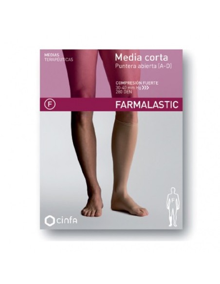 MEDIA CORTA (A-D) COMP FUERTE FARMALASTIC PUNTERA ABIERTA T- EGDE