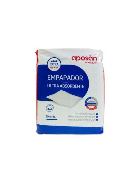 EMPAPADOR ULTRA ABSORBENTE APOSAN BOTIQUIN 20 UNIDADES 60 CM X 40 CM