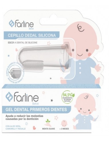 PACK CEPILLO DEDAL SILICONA + GEL DENTAL...