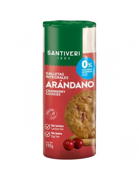 GALLETAS ARÁNDANOS SANTIVERI 0% AZÚCARES 190G