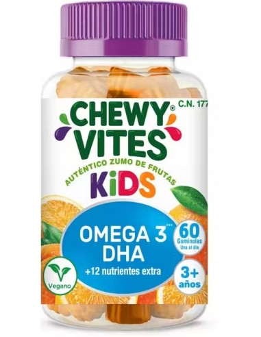 CHEWY VITES NIÑOS OMEGA 3  MULTIVITAMINAS Y...