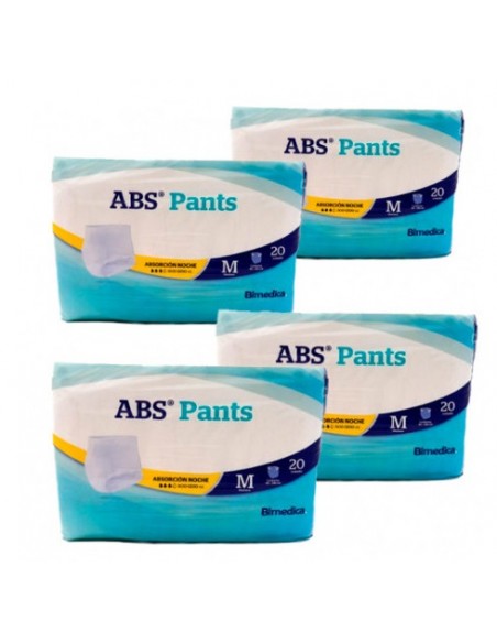PAÑALES ABSORBENTES INCONTINENCIA ORINA NOCHE ANATOMICO ABS PANTS T- MEDIANA 80 U