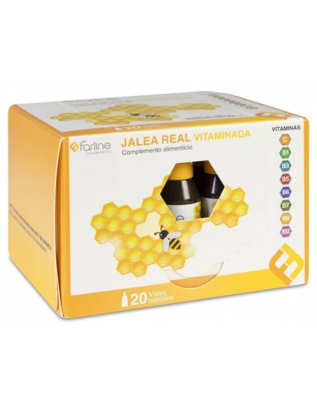 FARLINE COMPLEMENTOS JALEA REAL VITAMINADA 10 ML 20 AMPOLLAS