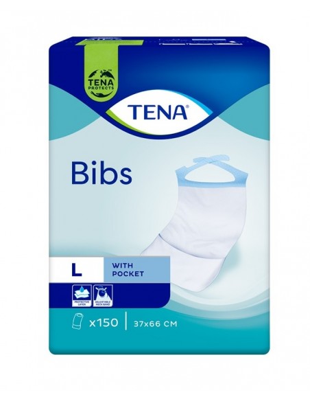 TENA BIBS BABERO ADULTO DESECHABLE TALLA M/L 150 UNIDADES
