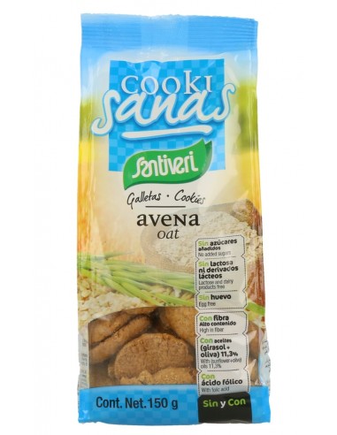 GALLETAS COOKISANAS AVENA SANTIVERI 150G