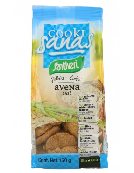 GALLETAS COOKISANAS AVENA SANTIVERI 150G