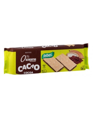 GALLETAS BARQUILLO CACAO 0% AZUCAR SANTIVERI 120G