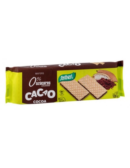 GALLETAS BARQUILLO CACAO 0% AZUCAR SANTIVERI 120G