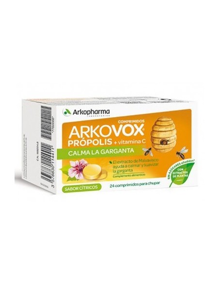 ARKOVOX PROPOLIS  VITAMINA C 24 COMP MASTICABLES SABOR CITRICOS