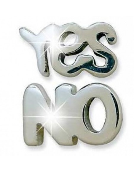 PENDIENTES BIOJOUX YES/NO METAL 8MM