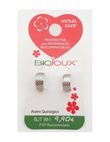 PENDIENTES BIOJOUX  MEDIO ARO PARÍS 11MM