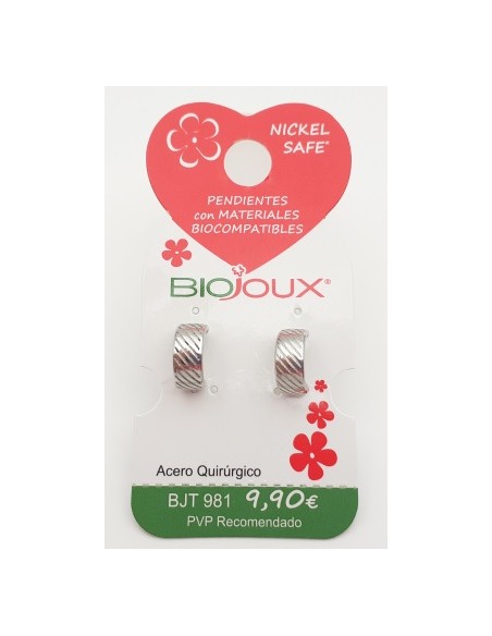 PENDIENTES BIOJOUX  MEDIO ARO PARÍS 11MM