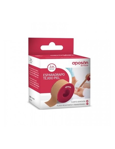 ESPARADRAPO APOSAN TELA PIEL 5 M X 2.5 CM