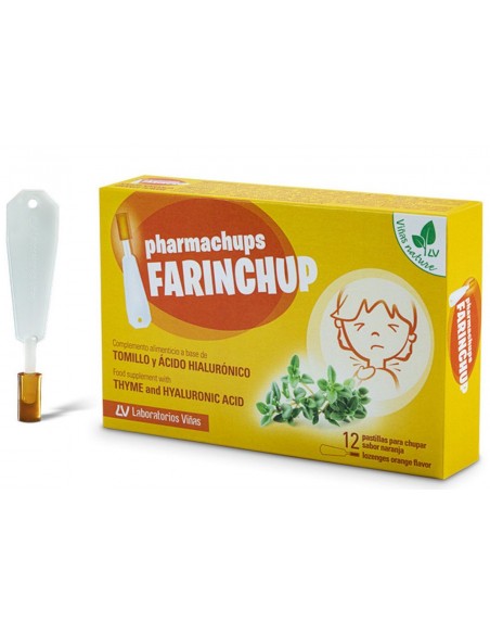 PHARMACHUPS FARINCHUP 12 PASTILLAS SABOR NARANJA